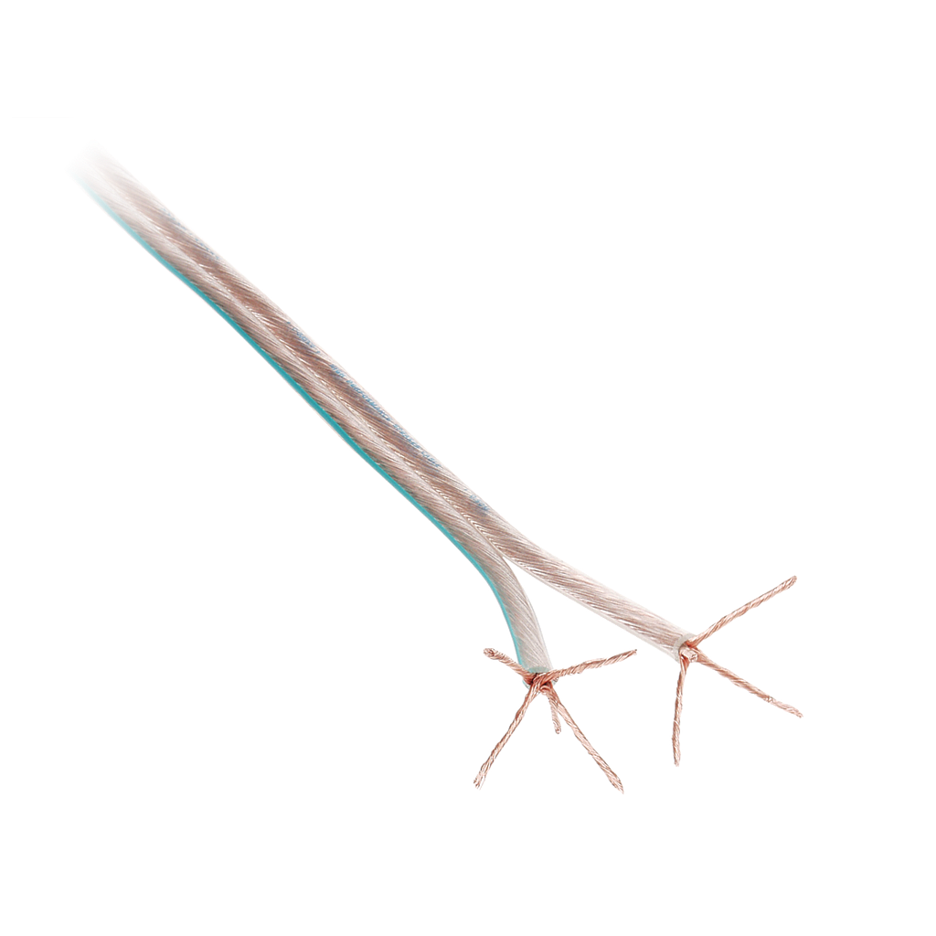 Lautsprecherkabel 2 x 4,00 mm transparent/mint 1 Meter 51-240-105