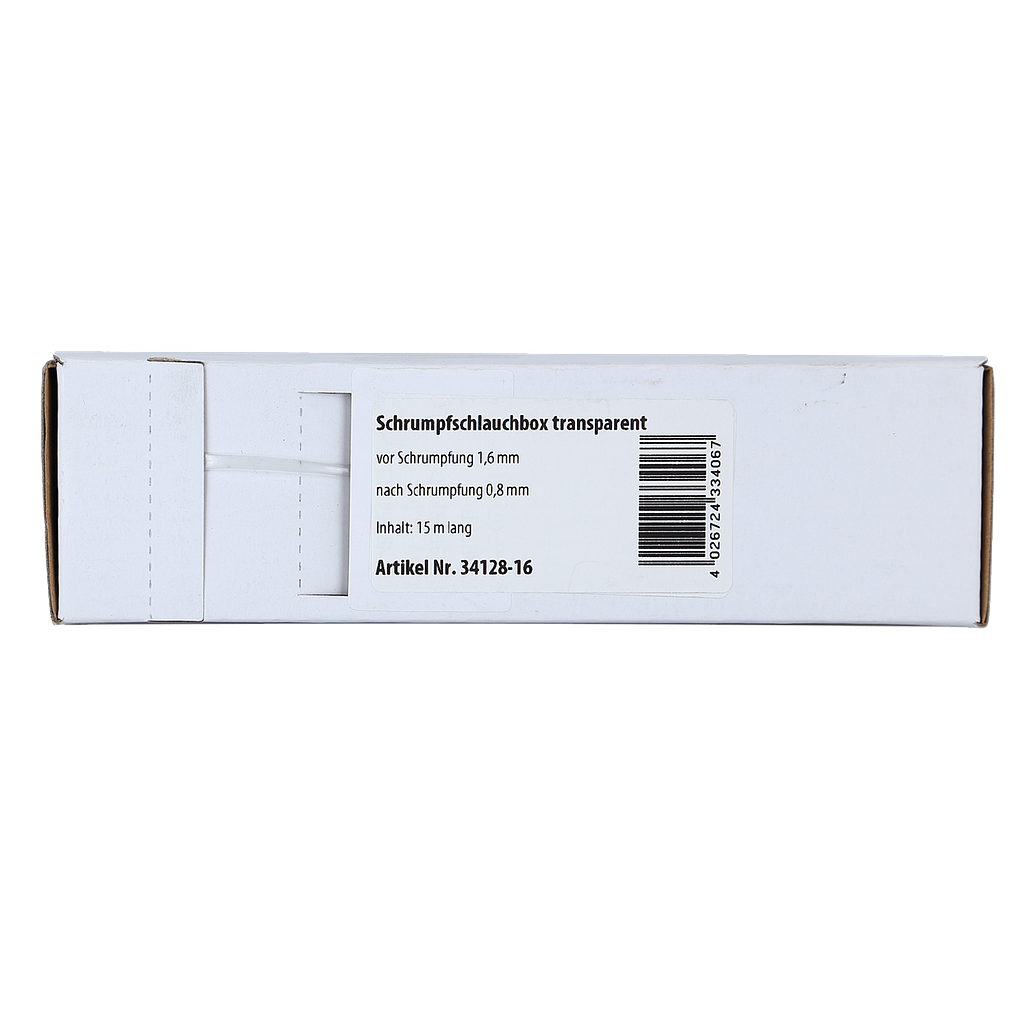 Schrumpfschlauch transparent Ø 1,6 mm / Länge: 15 m 34128-16