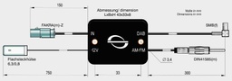 [2100000105335] DAB/ FM Aktivsplitter - Frequenzweiche FAKRA/DIN/SMB